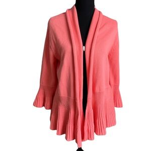 Jeanne Pierre 💯% Cotton Women’s Open Front Cardigan Size Medium